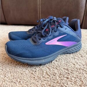 Brooks Anthem 5 Peacoat/Amparo Blue/Pink Running Shoes Women’s Size 10